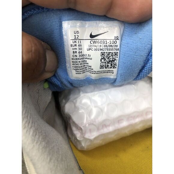 Nike Air Max 1 Daisy White Grey Black Yellow Sneakers Men 12M US/46 CW6031-100 - Picture 11 of 16